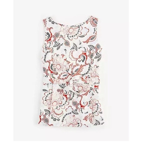 [Ann Taylor] Classic Paisley Floral Peplum Top - Picture 4 of 4